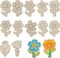36 Pcs Unfinished Wooden Cutouts Spring Summer Flower Wood Slices Blank Wood Flower Shapes for Kids Painting DIY Crafts Home Activities Arts Crafts Project Decoration